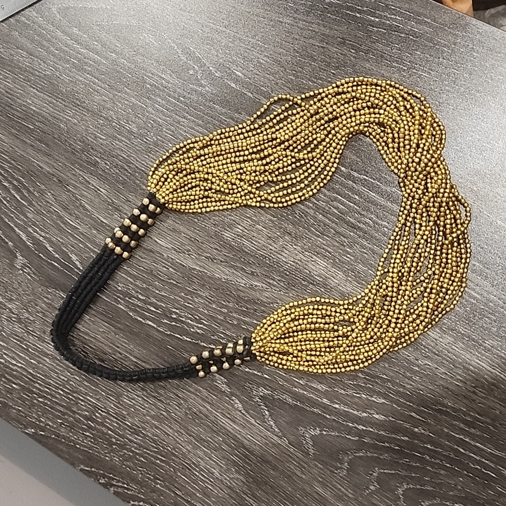 Antik Batik Crochet Multi Strand Beaded Statement Necklace